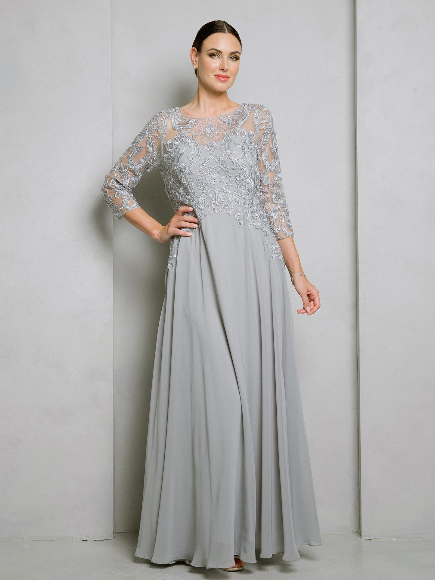 Eva Fashion Mother Of The Bride Dress Chiffon Lace Bodice