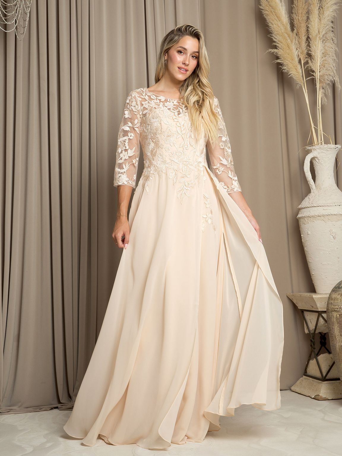Eva Fashion Embellished Bodice Mother Of The Bride Dress