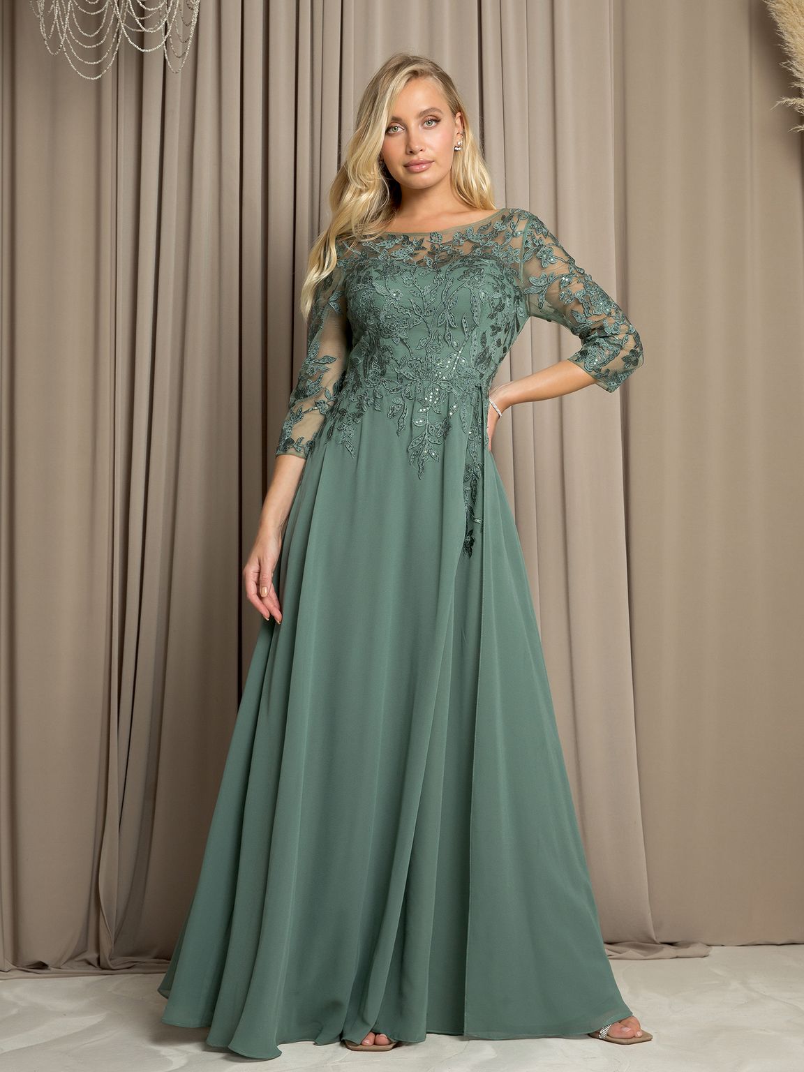 Eva Fashion Embellished Bodice Mother Of The Bride Dress