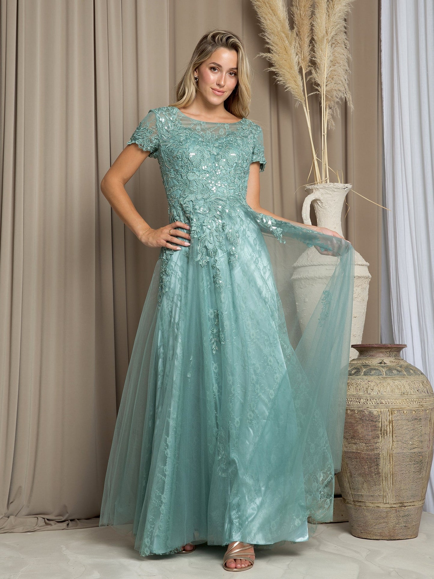 Street Wave Eva Fashion 5261 Elegant Lace Aline Mother Of The Bride Dress