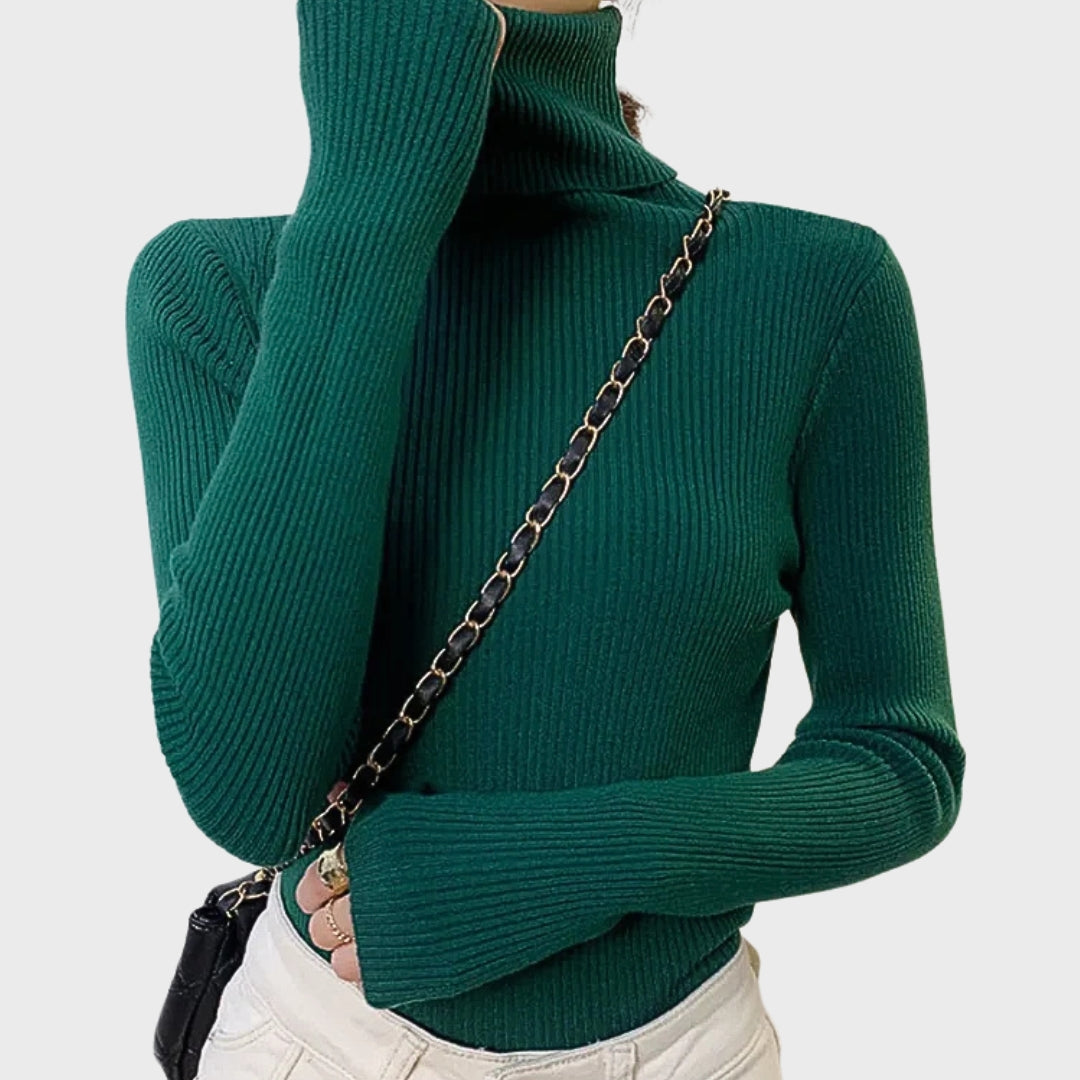 Street-Wave Cashmere Rollneck Sweater For Autumn Women Luxuriously Cozy Turtleneck