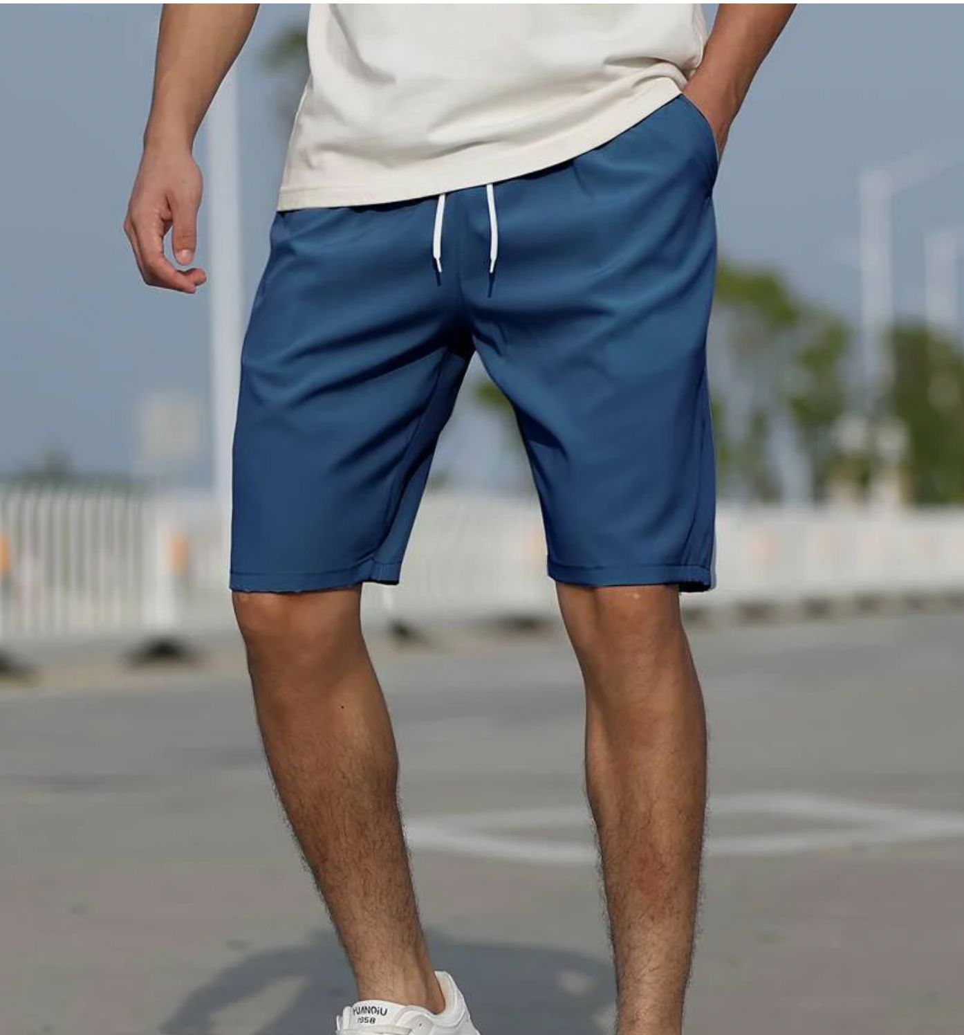 Street Wave Men Quick Dry Swim Shorts Elastic Waist