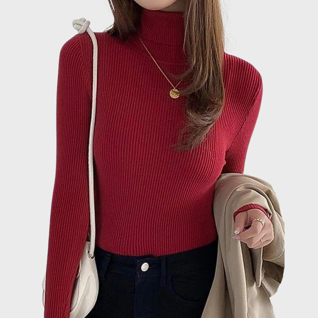 Street-Wave Cashmere Rollneck Sweater For Autumn Women Luxuriously Cozy Turtleneck