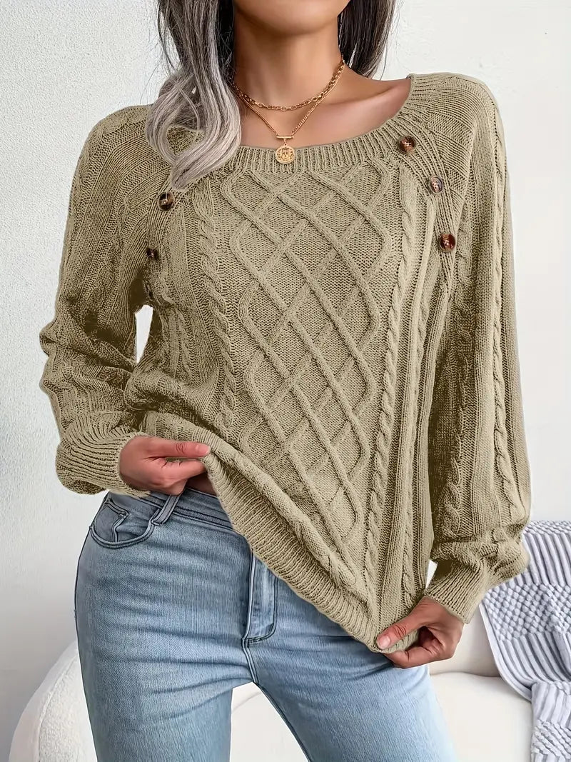 Street Wave Natalie Relaxed Crew Neck Pullover For Women Ultra Soft Everyday Comfort