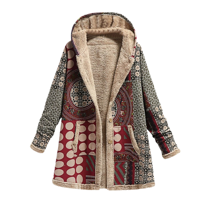 Street Wave Patchwork Fur Coat For Women Warm Sherpa Lined Winter Jacket With Cozy Fit