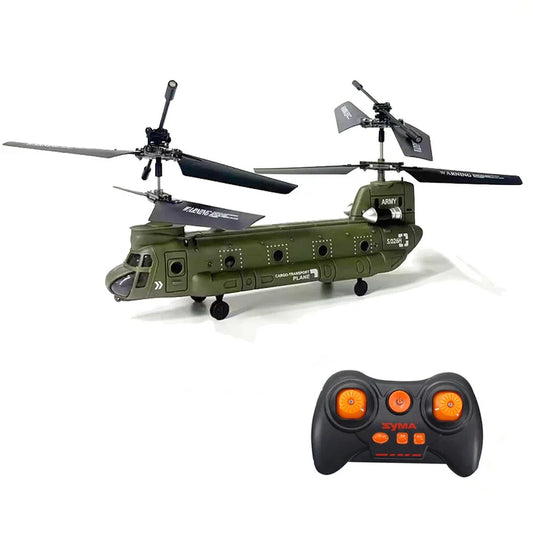 Hélicoptère télécommandé à double hélice à hauteur fixe, modèle réduit d'hélicoptère de transport militaire RC - Street-Wave
