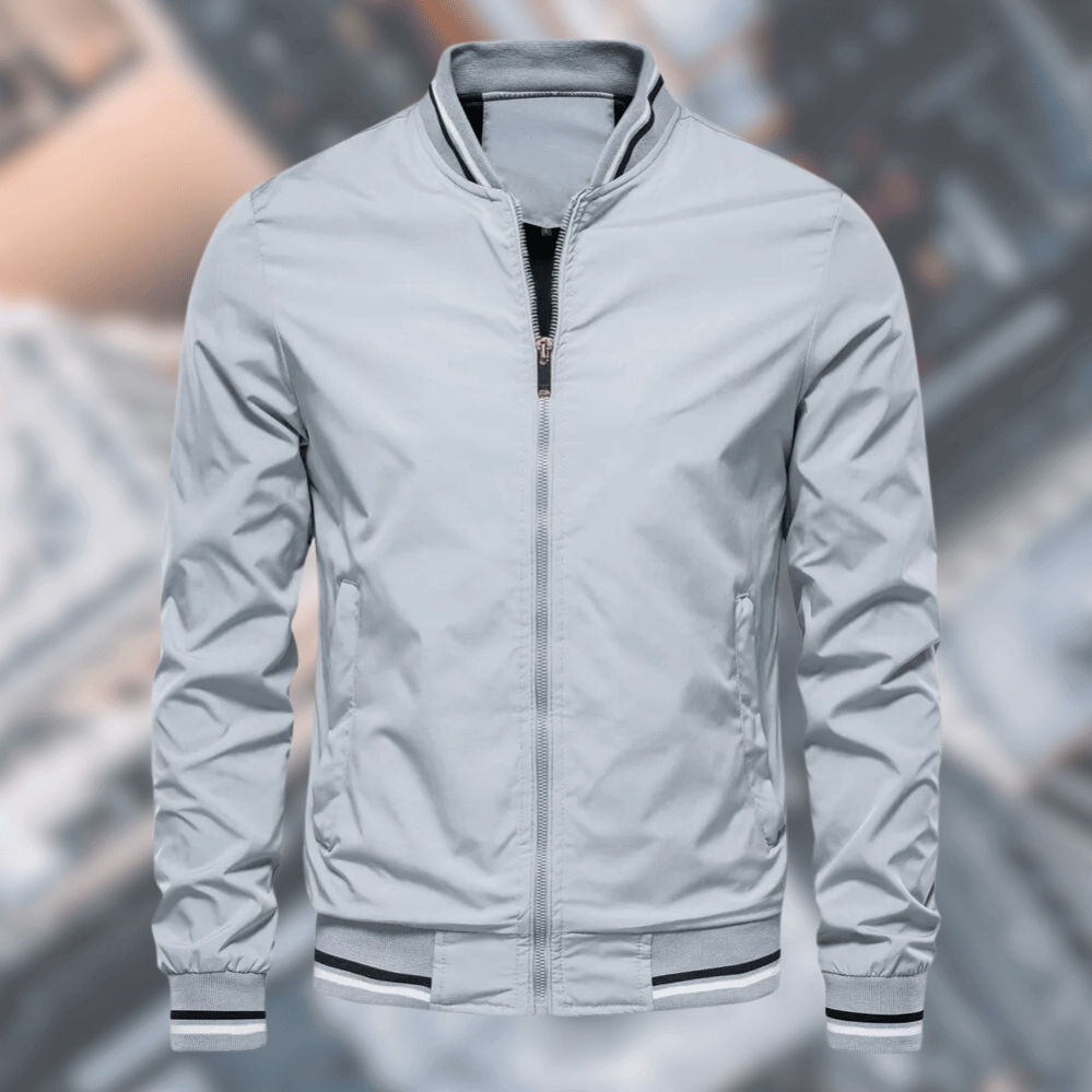 Street-Wave Water Resistant Zip Up Bomber Jacket For Men