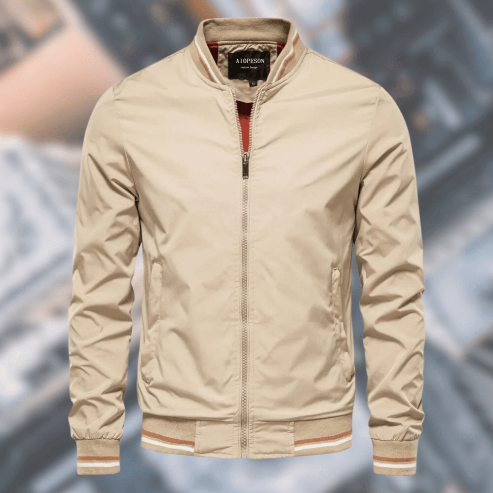 Street-Wave Water Resistant Zip Up Bomber Jacket For Men