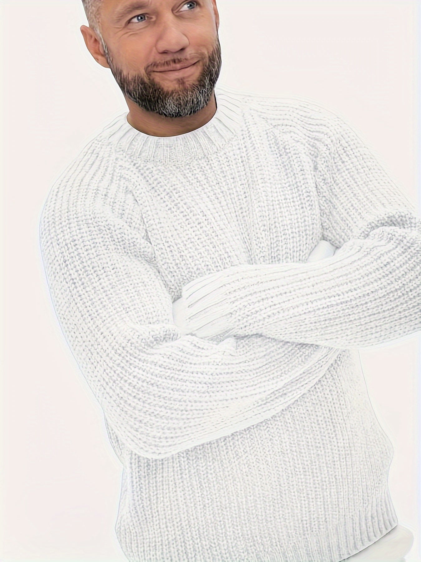 Street-wave Knit Pullover For Men Classic Design Acrylic Warmth And Everyday Comfort