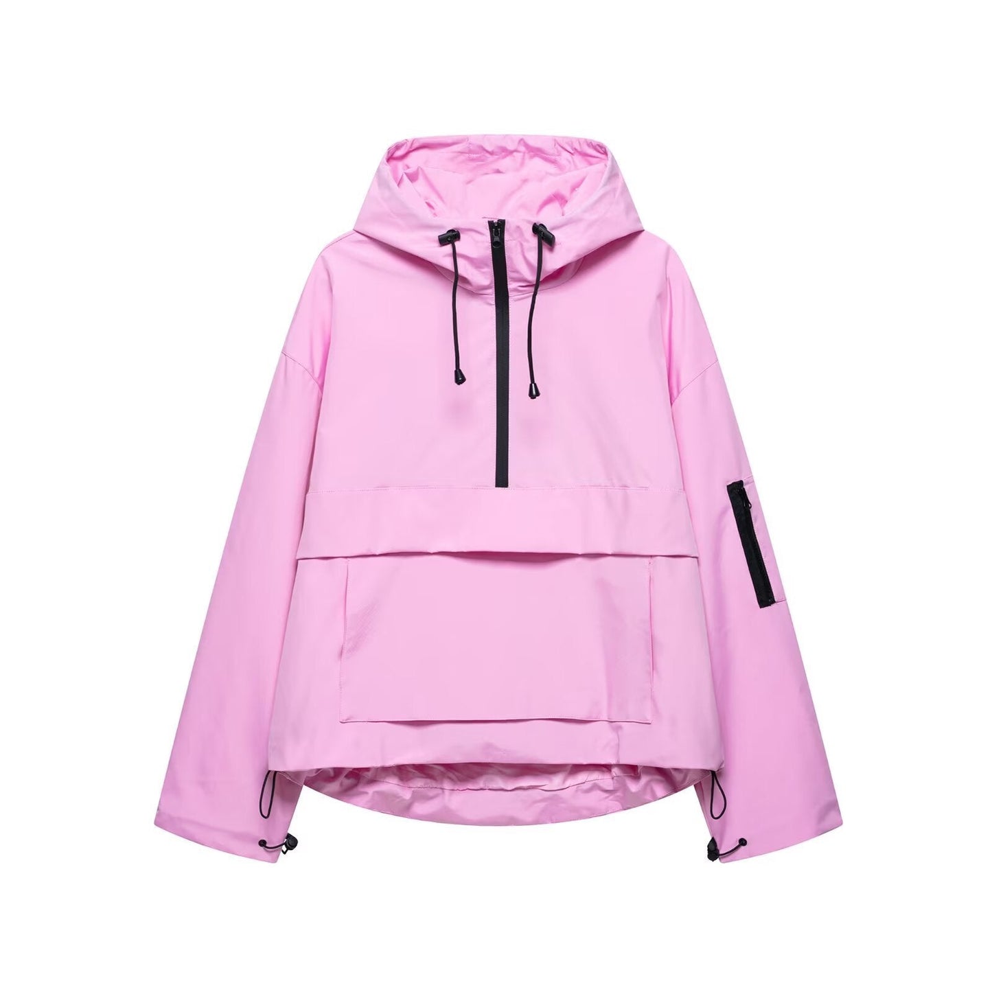 Street-wave Mens Hooded Jacket Jacob All Weather Front Zip For Outdoor Adventurers Ready