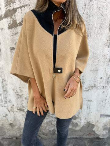 Street-wave Womens Relaxed And Stylish Jacket With Contrast Collar For Everyday Confidence