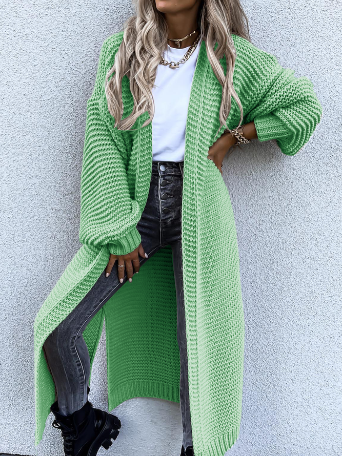Street-Wave Long Knit Cardigan for Women Cozy Chic Layering Soft Warmth Effortless Style