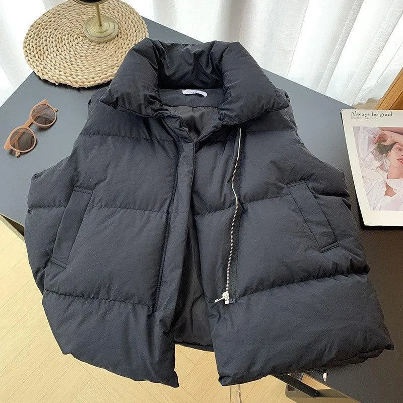Street-wave Bodywarmer Jacket for Men Warm Puffer Vest With Spacious Pockets and Cozy Fit