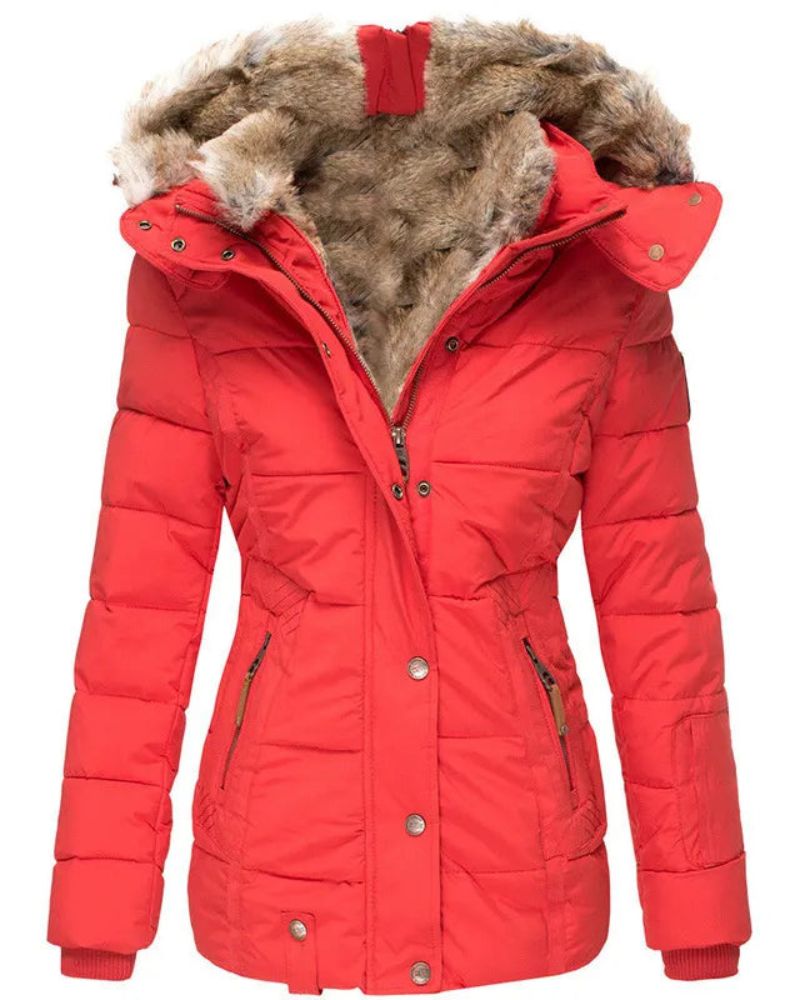 Street-wave Puffer Winter Coat With Faux Fur Lining For Women Ultra Warm Insulated Comfort