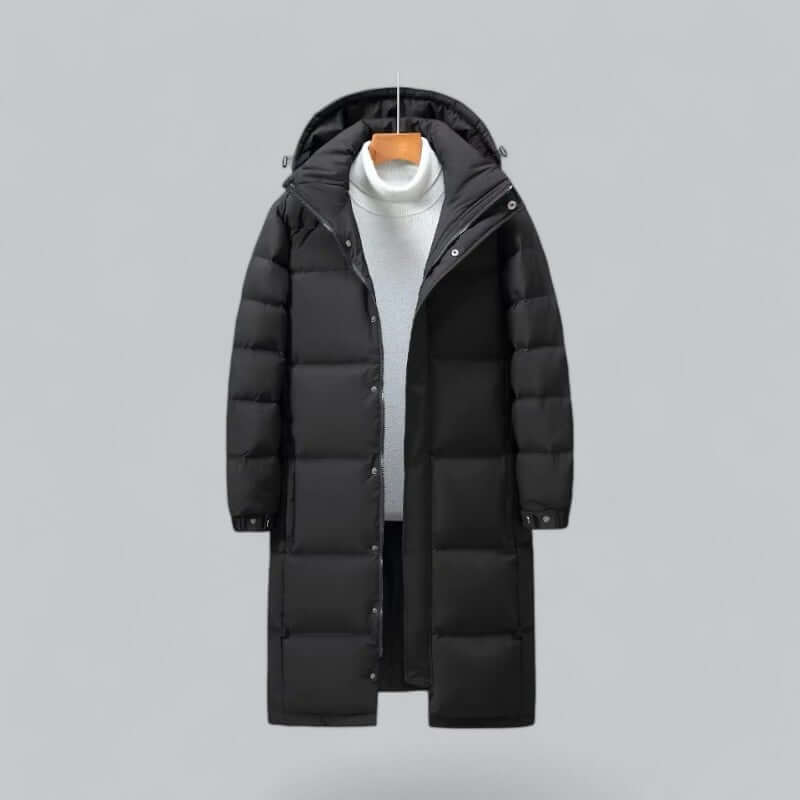 Street Wave Men's Long Padded Winter Parka Coat Insulated Warmth Weatherproof Design