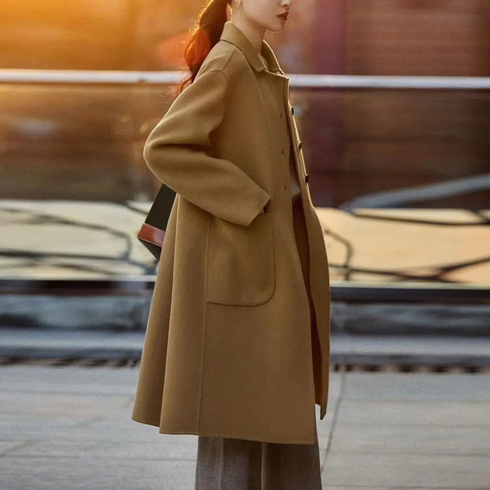Street Wave Wool Coat With Pockets For Everyday Elegance Timeless Minimal Outerwear
