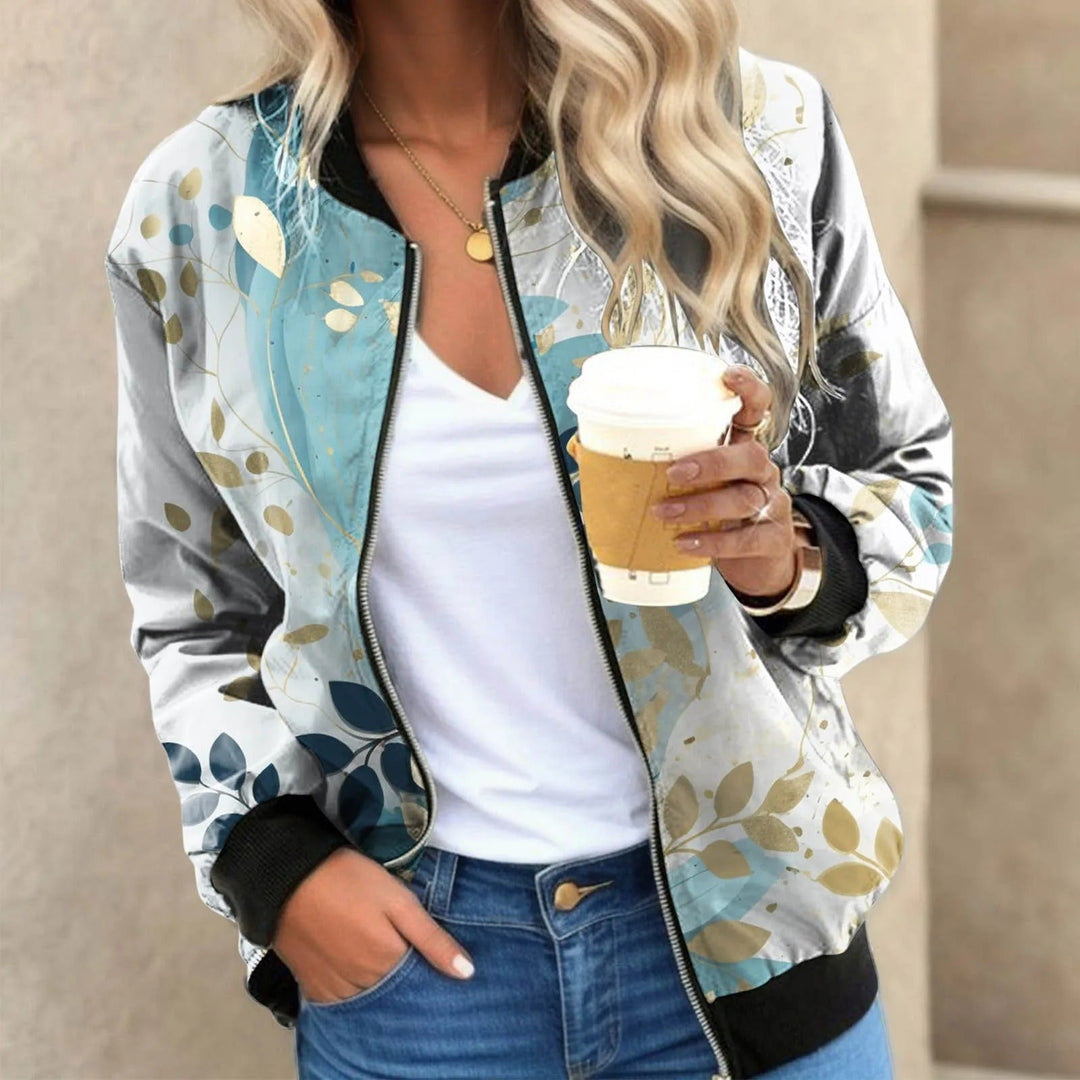Street-Wave Floral Blazer For Women With Vibrant Flower Print Comfortable Durable Elegant Style
