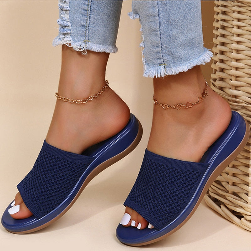 Street Wave Womens Sandals With Flexible Sole For All Day Comfort And Breathable Mesh
