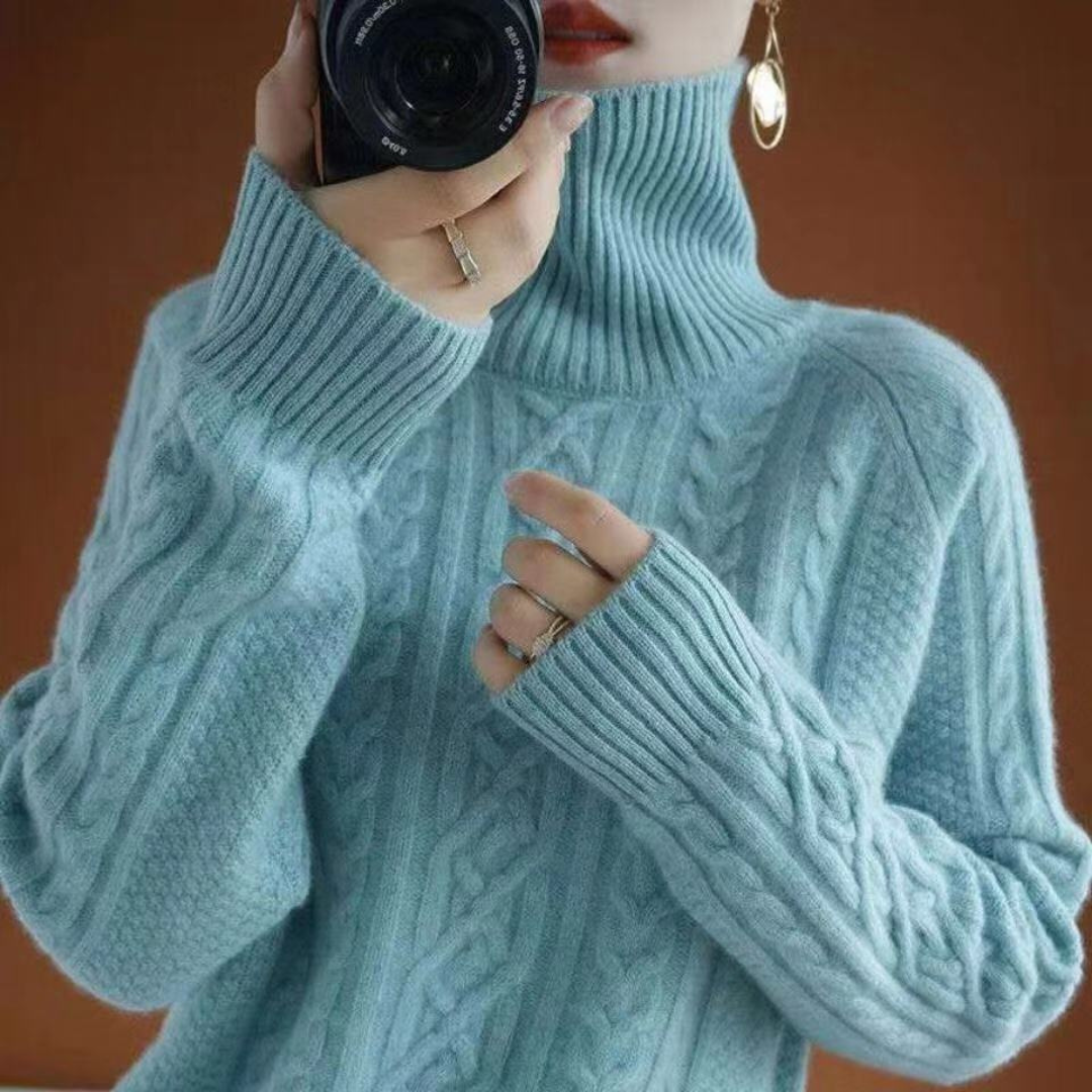 Street-Wave Womens Cozy Knit Pullover Turtleneck Luxurious Warmth And Timeless Style