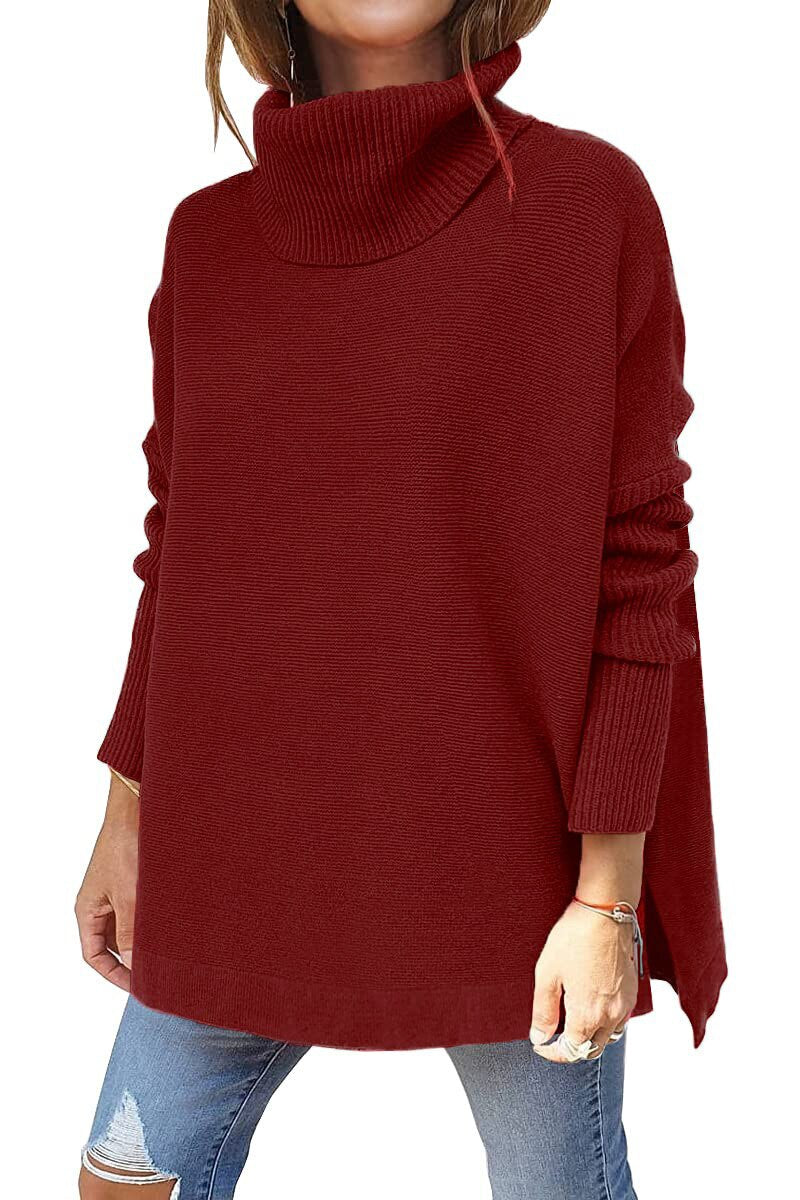Street-Wave Womens Cozy Autumn Turtleneck Jumper With Relaxed Fit And Warmth Ideal For Layering