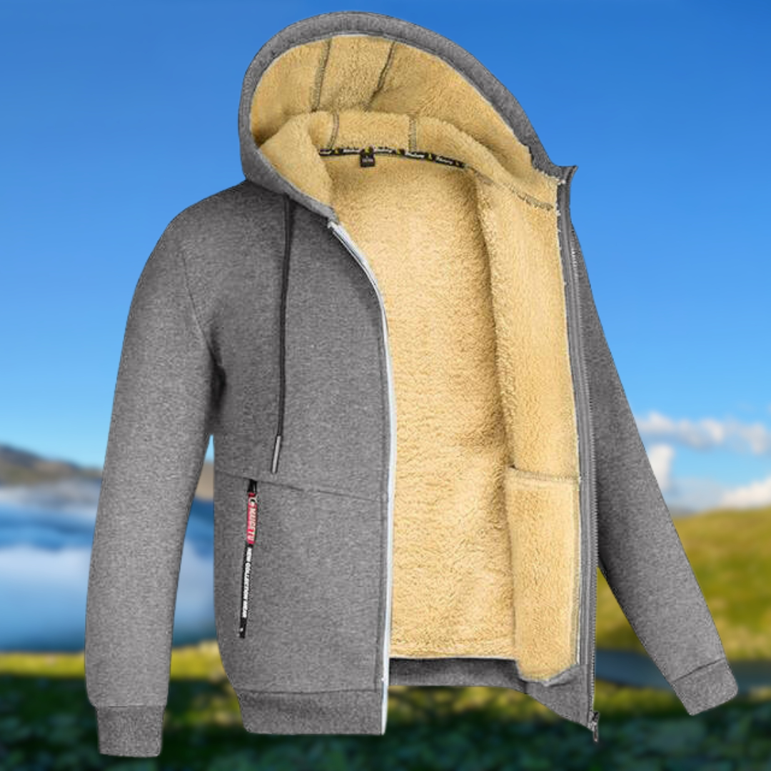 Street-wave Mens Hoodie With Modern Design Insulated Fleece Lining For Cold Weather