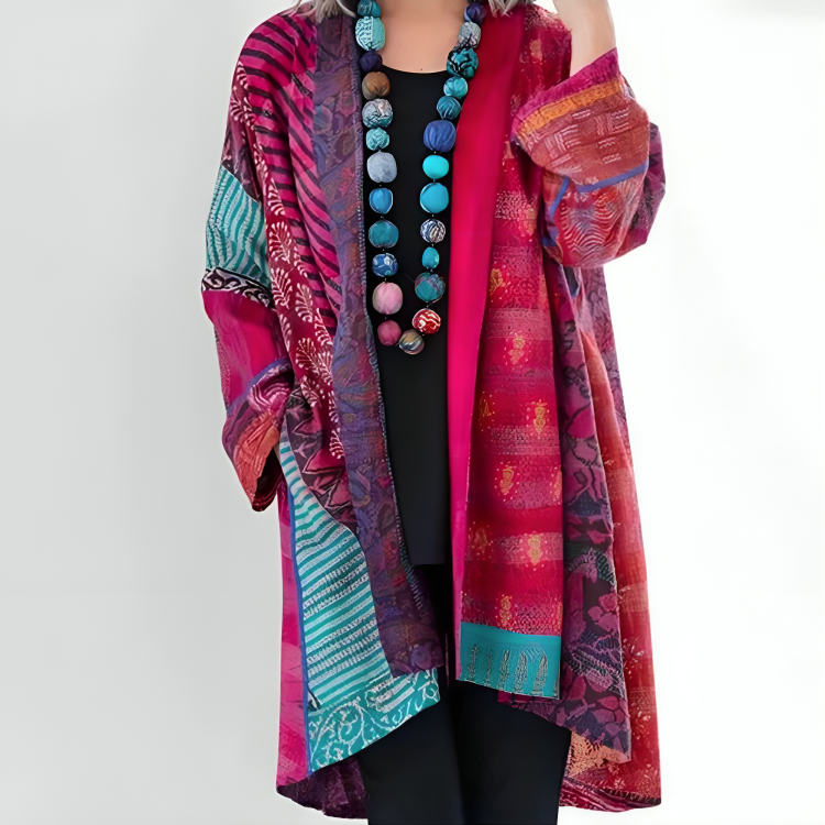Street-Wave Womens Knit Cardigan Comfortable, Stylish Multicolor Boho Wrap Sweater