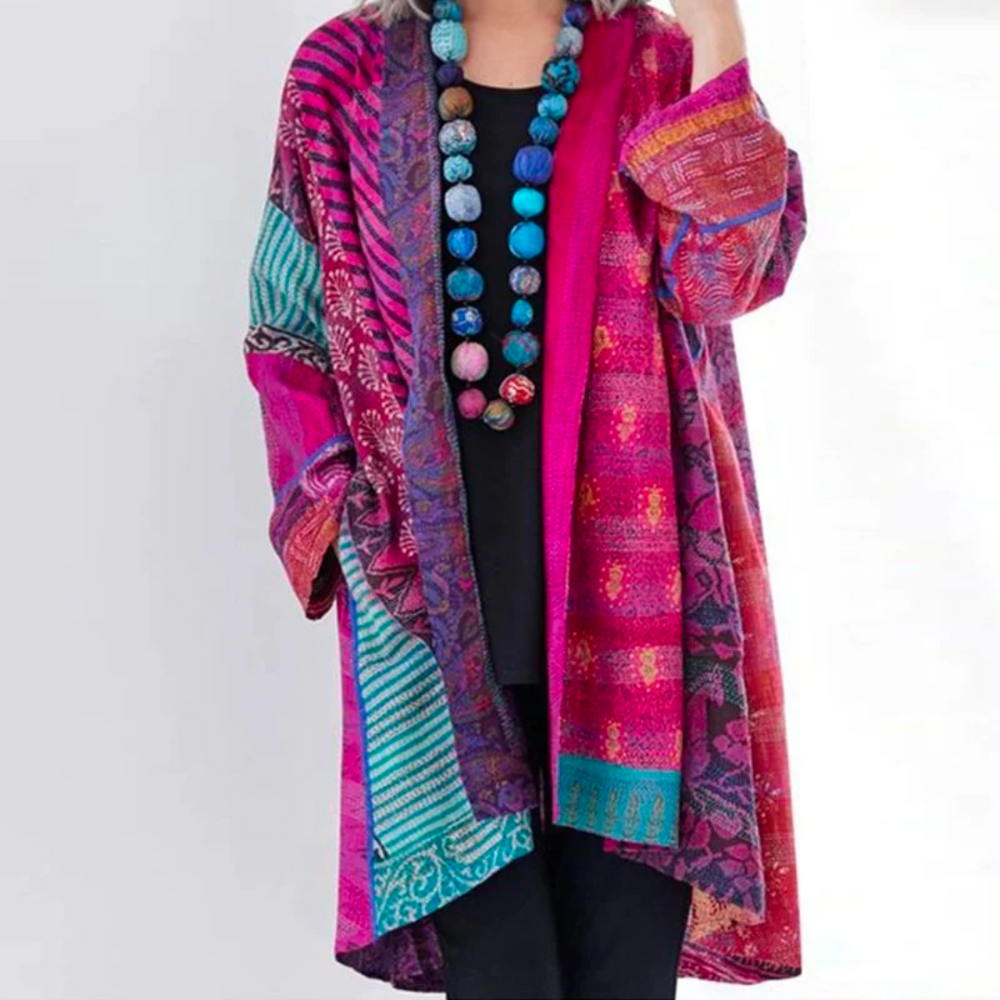 Street-wave Colorful Knit Vest For Women With Cozy Warmth And Bold Boho Style Cardigan