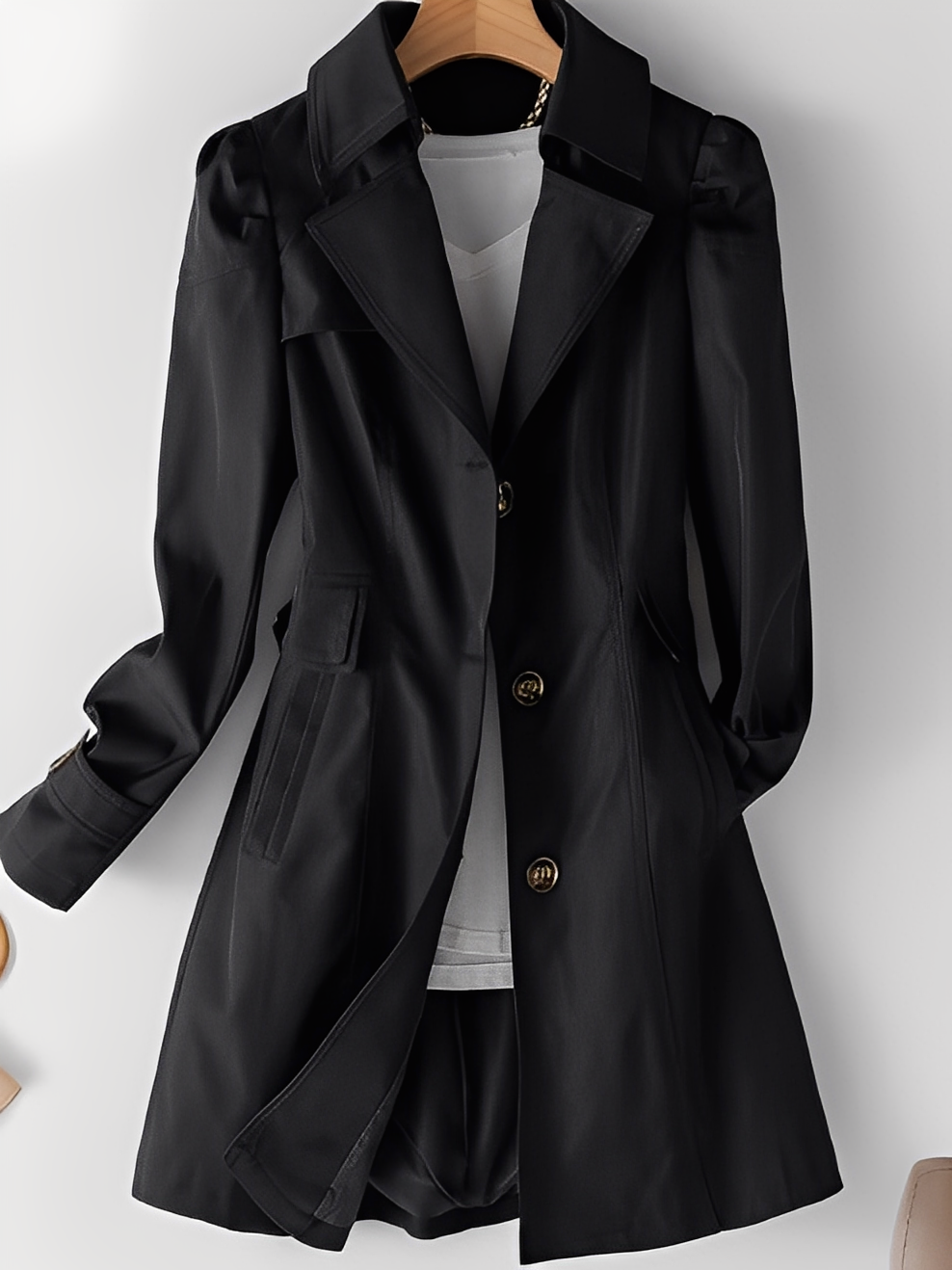 Street-wave Cashmere Trench Coat For Women Luxurious Soft Warmth Timeless Classic Fit Relaxed Style