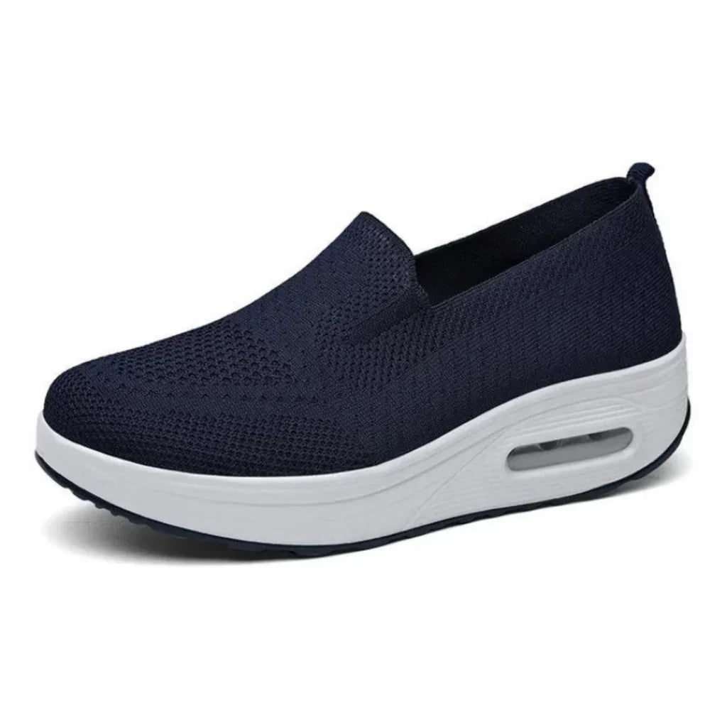 Street Wave Womens Orthopedic Slip On Shoes Breathable Knit Upper All Day Comfort For Active Women
