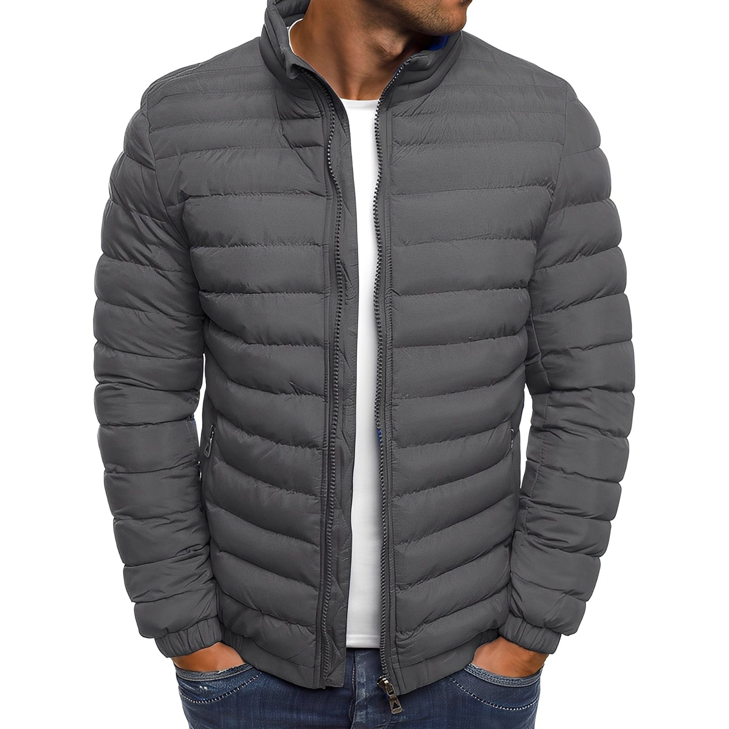 Street-Wave Down Jacket For Men Casual Warmth And Modern Style Puffer Coat With Cozy Fill