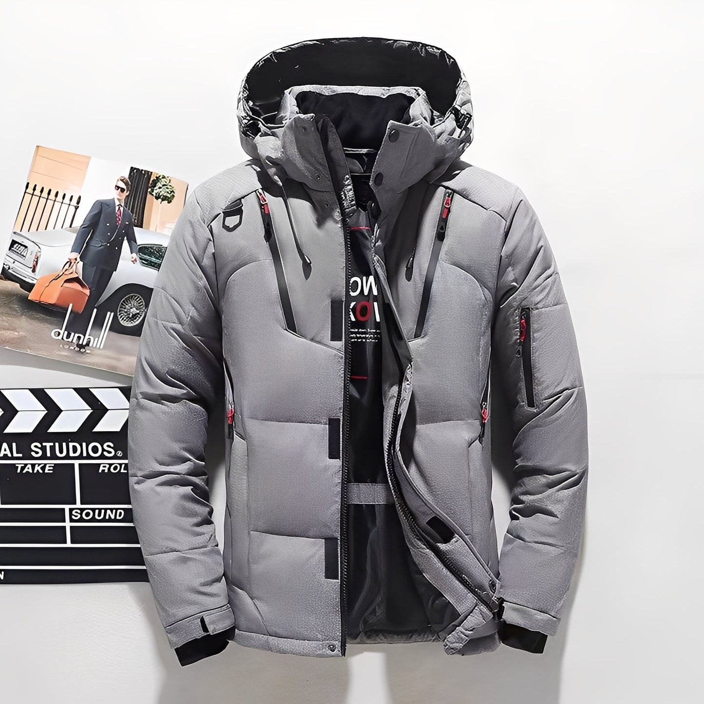 Street-wave Men's Puffer Winter Jacket Warm Insulation, Windproof, Modern Design
