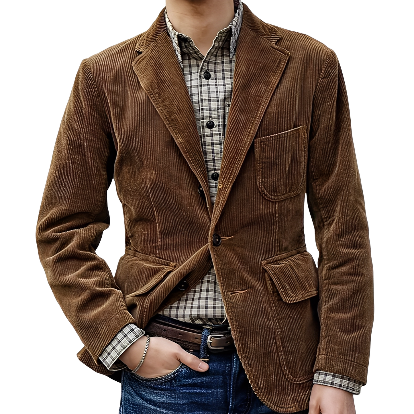 Street-Wave Men's Classic Coat With Modern Fit And Premium Materials For Timeless Versatile Style
