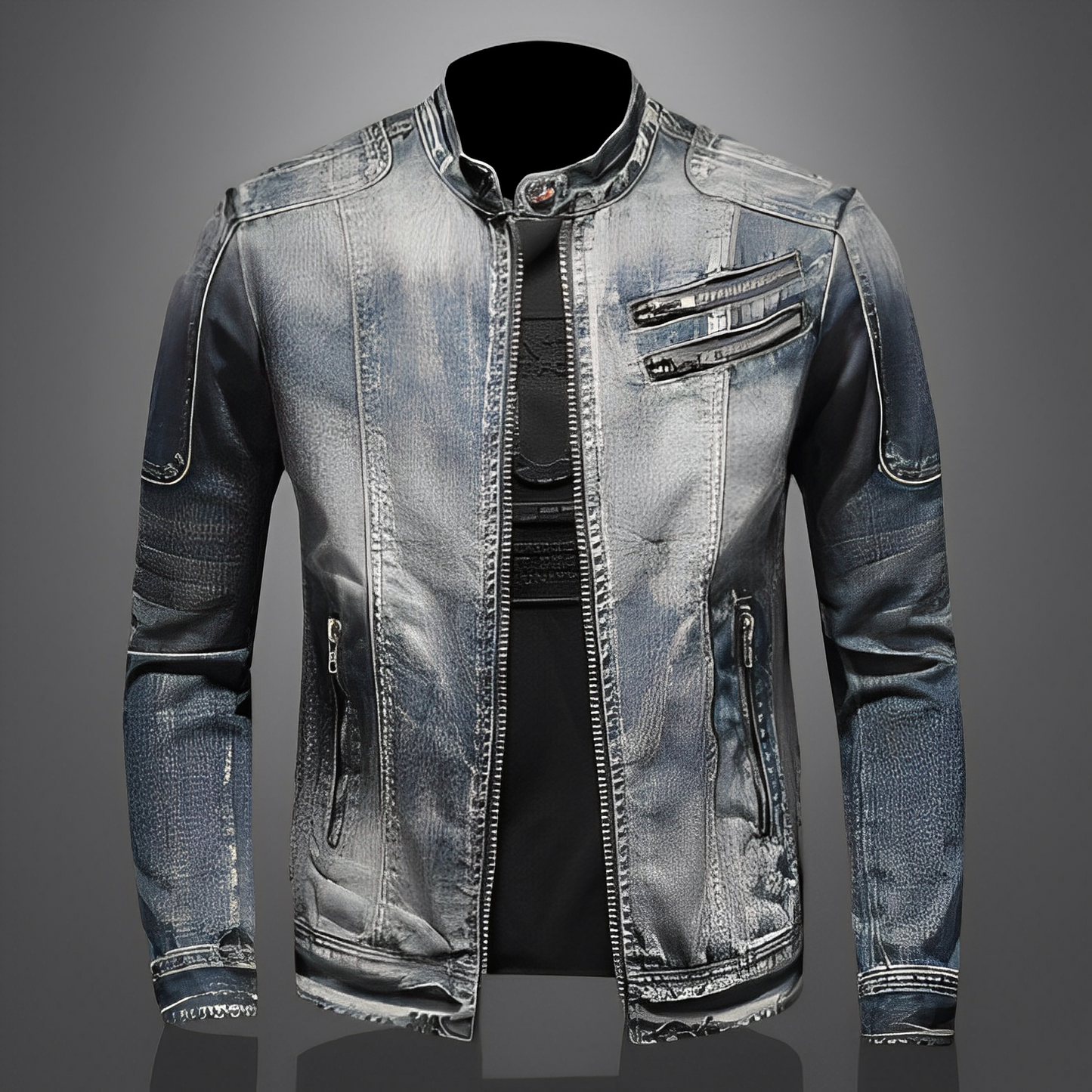Streetwave Denim Jacket For Men Durable Timeless Style With Practical Pockets For Everyday Wear