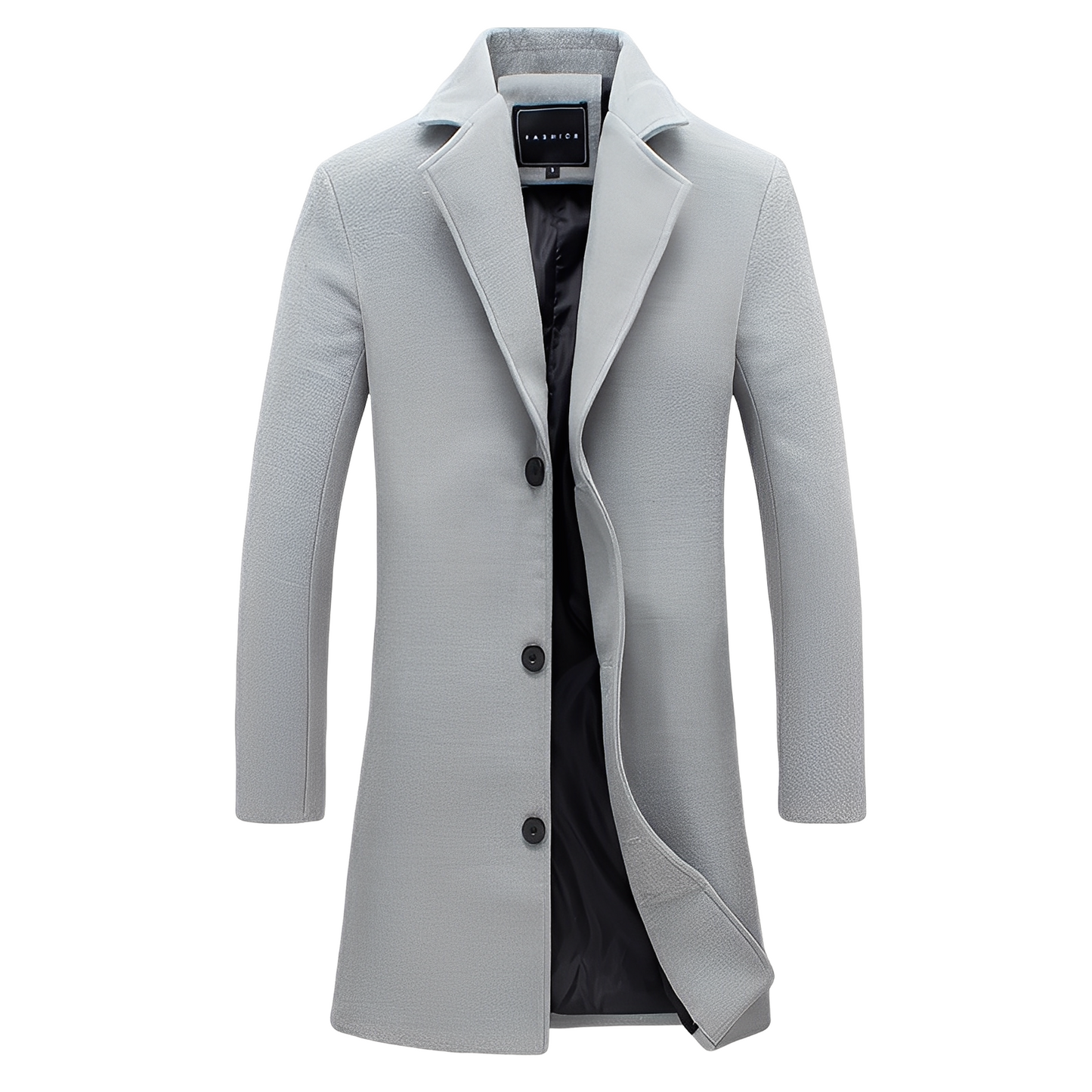 Street-Wave Wool Formal Winter Coat For Men With Warmth And Water-Repellent Protection Classic Fit