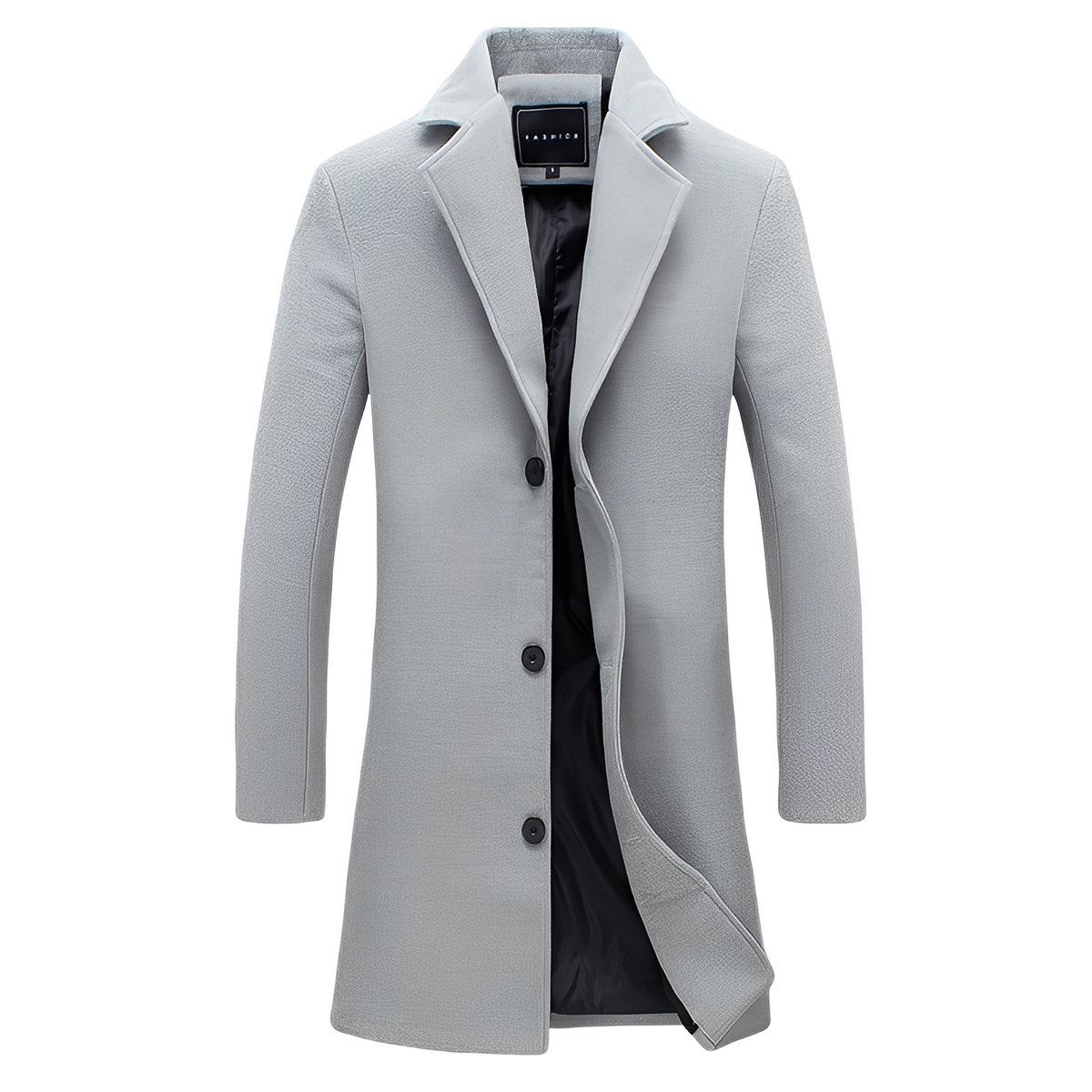 Street-Wave Wool Formal Winter Coat For Men With Warmth And Water-Repellent Protection Classic Fit