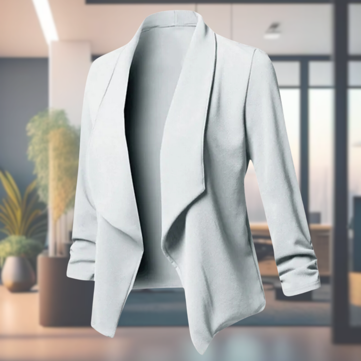 Streetwave Open Front Lightweight Blazer Burgundy For Women With Elegant Draped Silhouette And No Closure