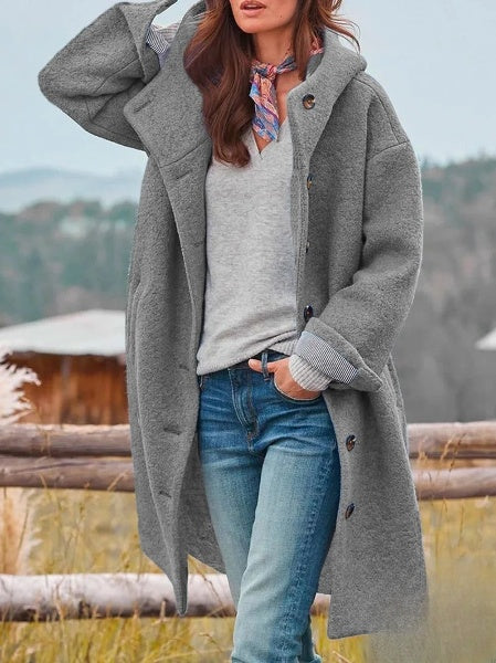 Street Wave Oversized Coat For Women Blue Cozy Comfort And Effortless Style Premium Quality Warmth