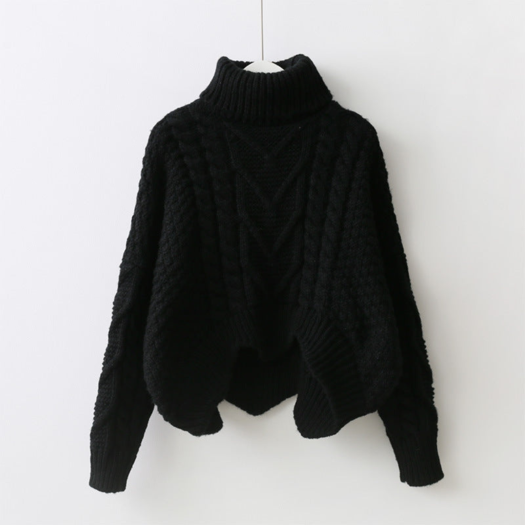 Street-wave Womens Wool Cable Knit Sweater For Cold Weather Cozy Warmth And Luxurious Style