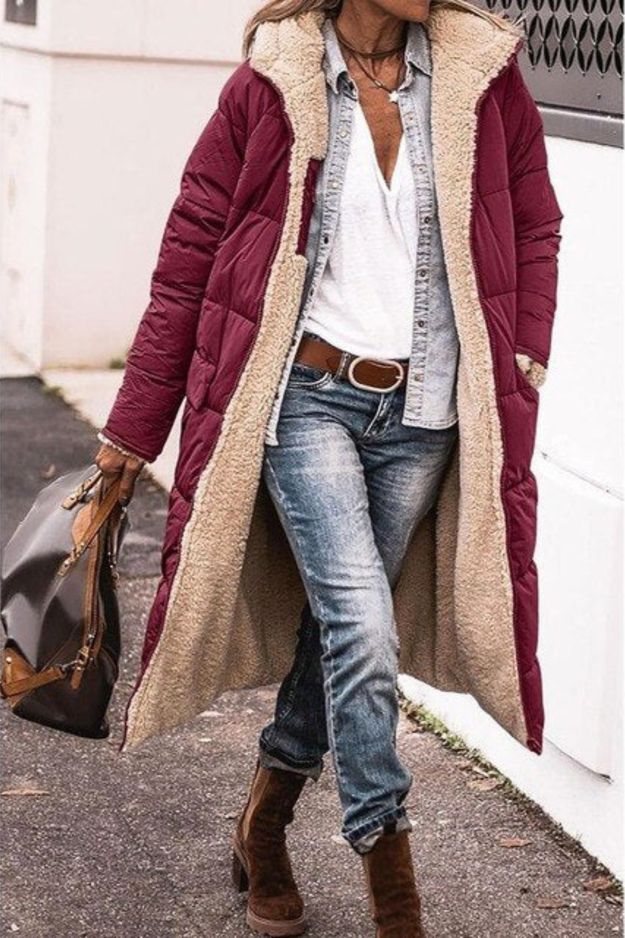 Street Wave Reversible Womens Winter Coat With TwoInOne Design For Modern Women Cozy Chic Versatile