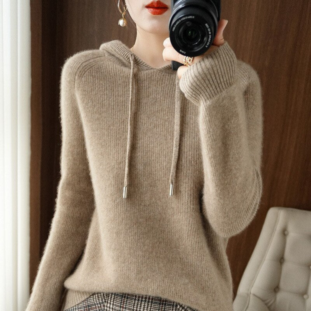 Street-wave Winter Hoodie for Women Elegant Cozy Knit All Day Comfort Versatile Style