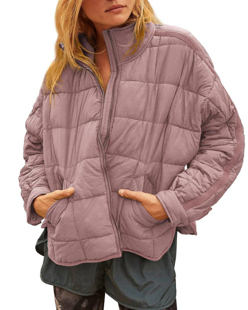 Street Wave Lightweight Compact Zip Puffer Jacket For Women Cloudlike Warmth And Modern Comfort