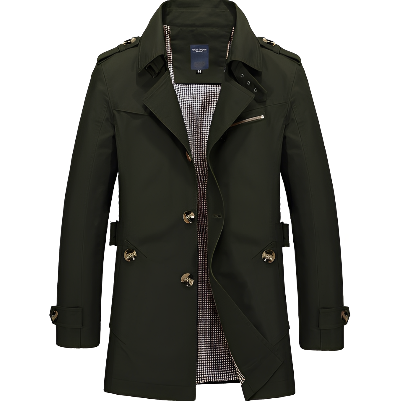 Street-wave Ambrose Men's Trench Coat - Elegant Windbreaker, Premium Fabric, Timeless Wardrobe Essential