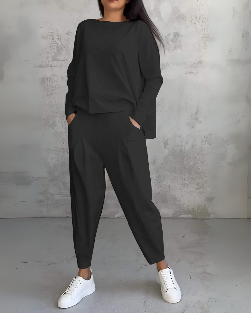 Street-wave Elegantes Lounge Set For Women Ultra Comfortable Effortless Chic Premium Minimalist Style