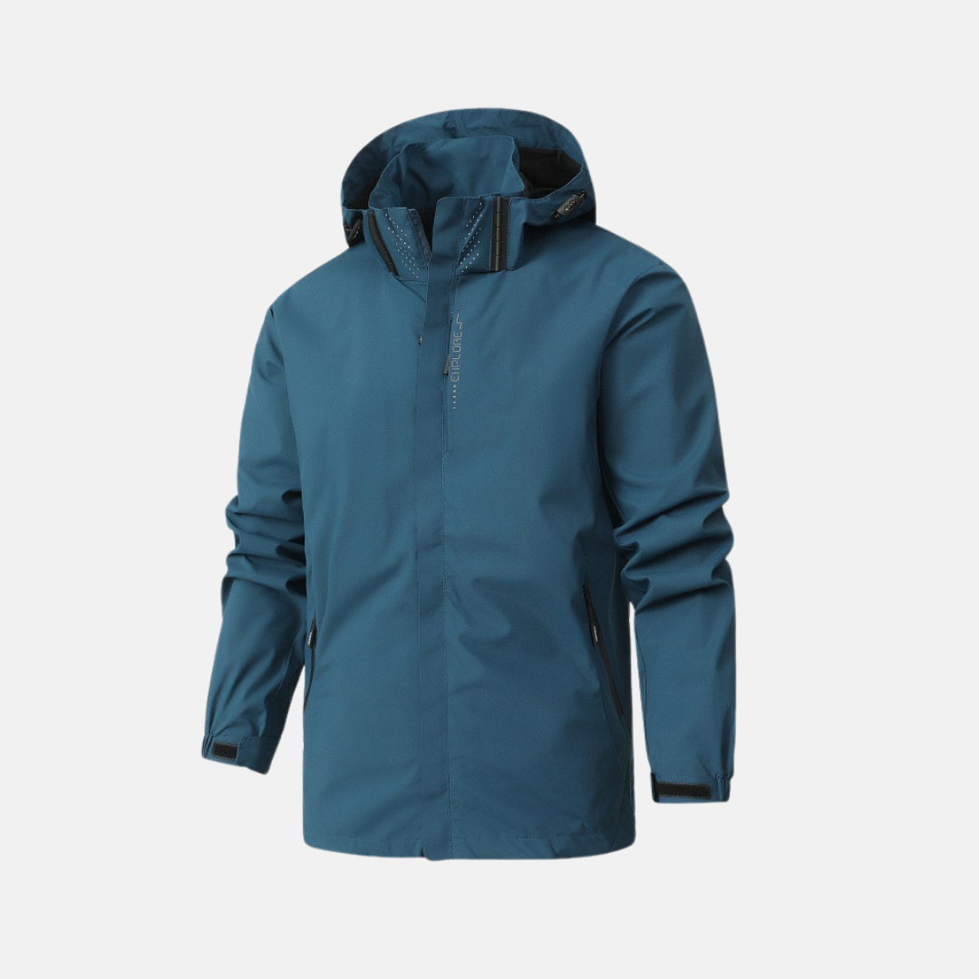 Street-Wave Nordisk Flair Mens Outdoor Jacket Weather Resistant Regular Fit With Adjustable Hood And Cuffs Zipper Closure