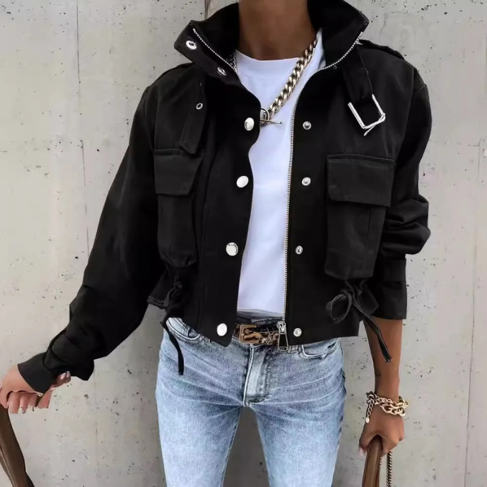 Street-Wave Utility Jacket for Women Timeless Chic Comfort Versatile Style for Modern Wearers