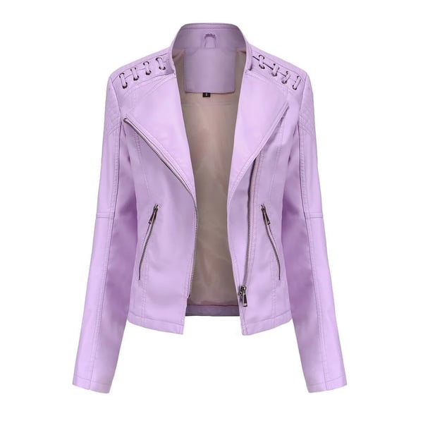 Street-wave Women's Leather Biker Jacket Premium Comfort Fit Durable Zippers Chic Casual