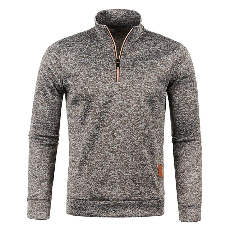 Streetwave Warm Quarter Zip Knit Pullover For Men Cozy Winter Essential With Stand Collar