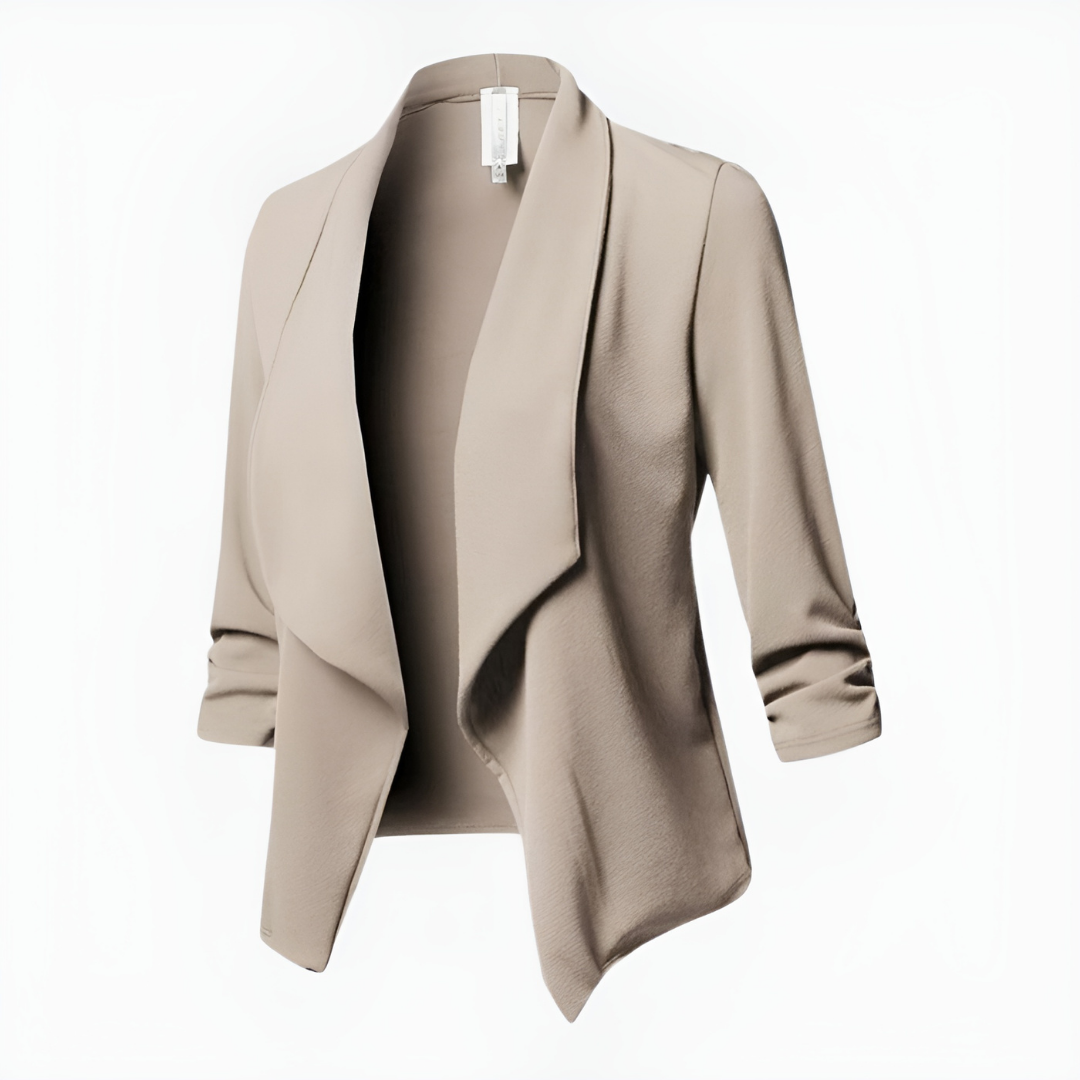 Street-Wave Women's Asymmetric Front Blazer Long Sleeve For Chic Professional Style