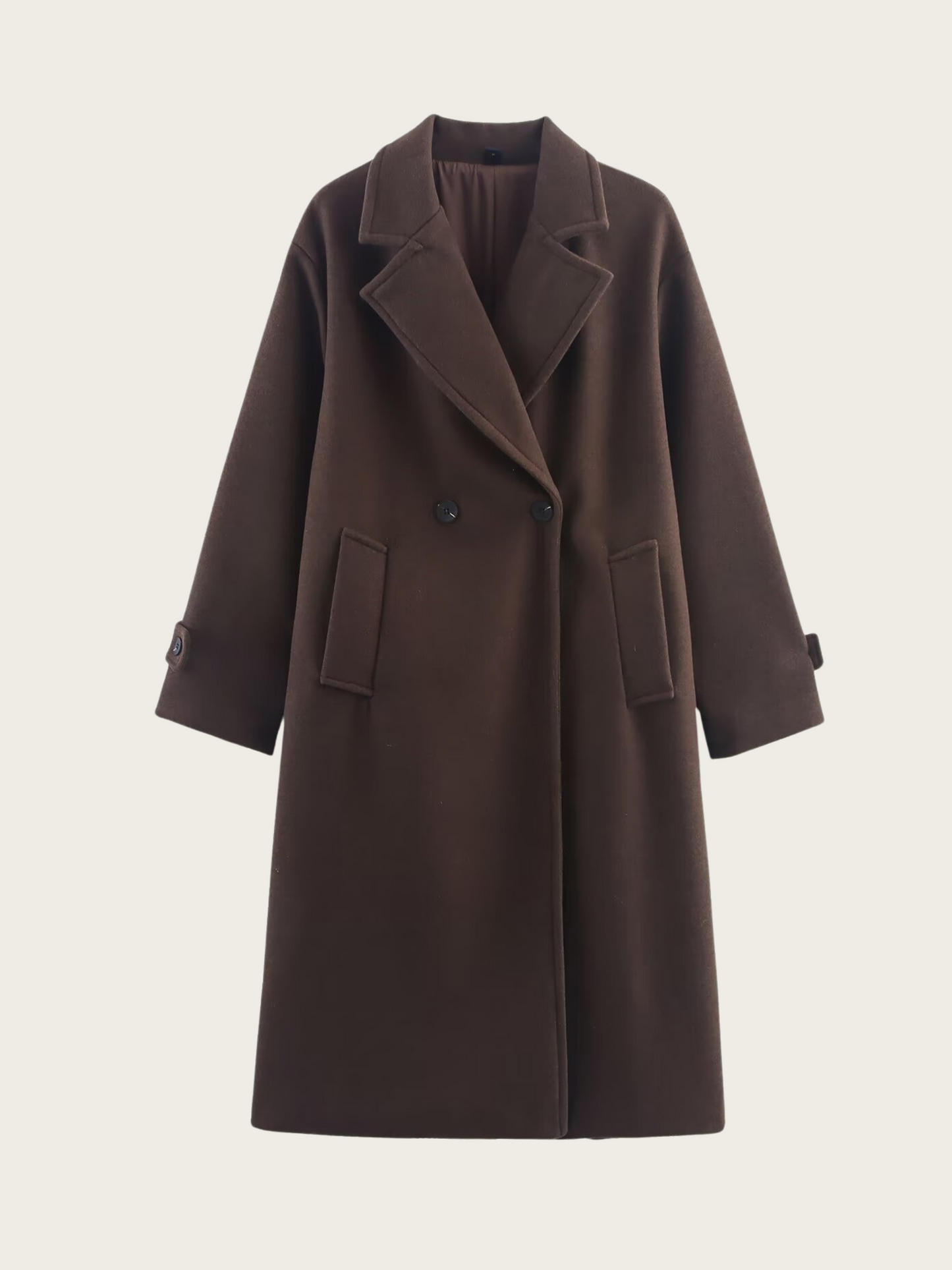 Street Wave Aleida Long Wool Coat For Women Classic Lapel Timeless Elegance Everyday Sophistication