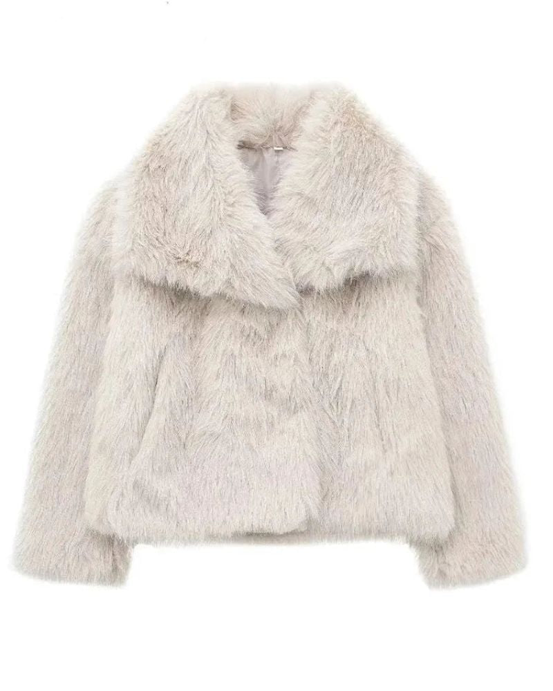 Street Wave Long Winter Coat For Women Ultra Warm Plush Faux Fur Mantle Style With Cozy Fit